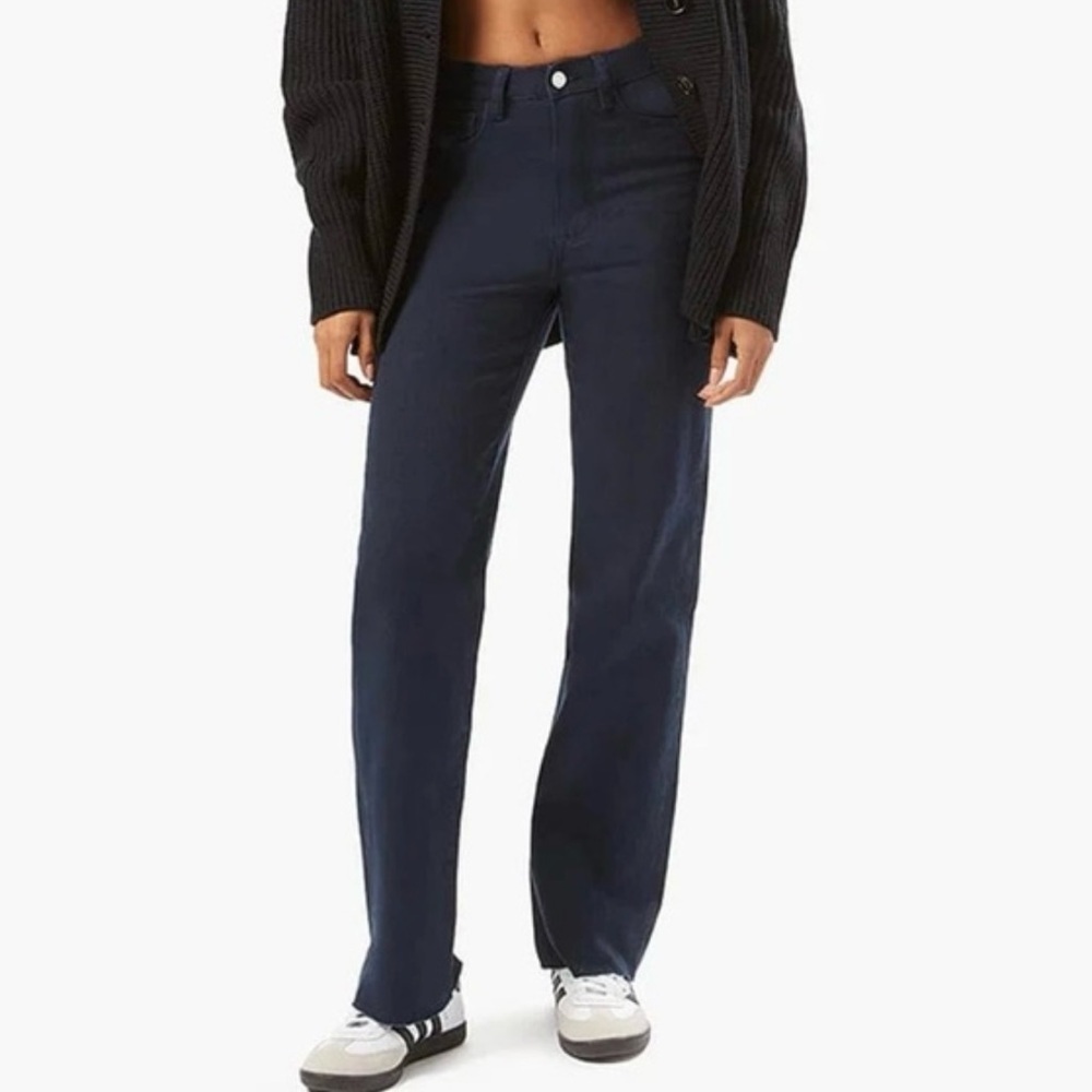 NWT, WeWoreWhat Women’s High Rise Dad Raw Hem Jeans in French Navy, Size 26